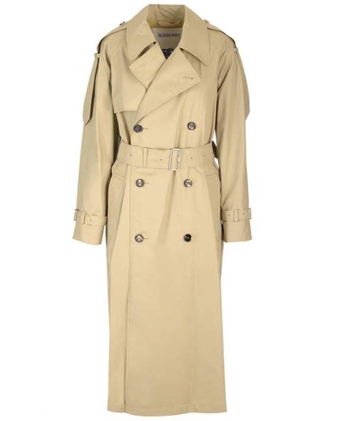 Long Castleford Trench Coat in Beige 